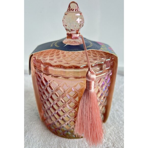 Rachel Zoe Candle "Botanical Retreat" Soy Blen16 oz. Resuable Pink Jar Tassel - Picture 6 of 7
